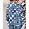 ZESICA Women’s Long Sleeve Crewneck Sweater 2026 Fall Printed Cute Oversized Knitted Pullover Tops Trendy Clothes(Dusty Blue)