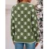 ZESICA Women’s Long Sleeve Crewneck Sweater 2026 Fall Printed Cute Oversized Knitted Pullover Tops Trendy Clothes(Dusty Green)