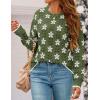 ZESICA Women’s Long Sleeve Crewneck Sweater 2026 Fall Printed Cute Oversized Knitted Pullover Tops Trendy Clothes(Dusty Green)