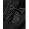 ZESICA Women’s Oversized Bow Sweaters Fall 2026 Cute Crewneck Long Sleeve Knit Pullover Sweater Jumper Tops(Black)