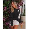 ZESICA Women’s Oversized Bow Sweaters Fall 2026 Cute Crewneck Long Sleeve Knit Pullover Sweater Jumper Tops(Black)