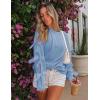 ZESICA Women’s Oversized Bow Sweaters Fall 2026 Cute Crewneck Long Sleeve Knit Pullover Sweater Jumper Tops(Blue)
