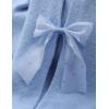 ZESICA Women’s Oversized Bow Sweaters Fall 2026 Cute Crewneck Long Sleeve Knit Pullover Sweater Jumper Tops(Blue)