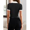 ZESICA Women’s Short Sleeve V Neck T Shirts 2026 Summer Ribbed Knit Slim Fitted Basic Solid Color Tee Tops(Dim)