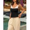 ZESICA Women’s Sleeveless Lace Camisole Tops Summer 2026 Spaghetti Strap Tank Top Y2k Sexy Going Out Trendy Shirts(Black)