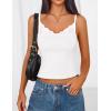 ZESICA Women’s Sleeveless Lace Camisole Tops Summer 2026 Spaghetti Strap Tank Top Y2k Sexy Going Out Trendy Shirts(White)