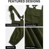 ZESICA Women’s Sleeveless Overalls Jumpsuit Casual Loose Adjustable Straps Bib Long Pant Jumpsuits with Pockets(Army Green)