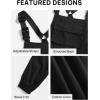 ZESICA Women’s Sleeveless Overalls Jumpsuit Casual Loose Adjustable Straps Bib Long Pant Jumpsuits with Pockets(Black)