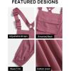ZESICA Women’s Sleeveless Overalls Jumpsuit Casual Loose Adjustable Straps Bib Long Pant Jumpsuits with Pockets(Pink)