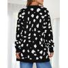ZESICA Women’s Spring Winter Long Sleeves Open Front Leopard Print Knitted Sweater Cardigan Coat Outwear(A Black)