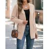 ZESICA Women’s Spring Winter Long Sleeves Open Front Leopard Print Knitted Sweater Cardigan Coat Outwear(Solid Beige)