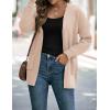 ZESICA Women’s Spring Winter Long Sleeves Open Front Leopard Print Knitted Sweater Cardigan Coat Outwear(Solid Beige)