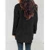 ZESICA Women’s Spring Winter Long Sleeves Open Front Leopard Print Knitted Sweater Cardigan Coat Outwear(Solid Black)