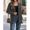 ZESICA Women’s Spring Winter Long Sleeves Open Front Leopard Print Knitted Sweater Cardigan Coat Outwear(Solid Grey)