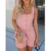 ZESICA Womens Summer 2 Piece Short Sets 2026 Suit Vest Tops Matching Set Business Casual Dressy Outfits(Pink)