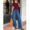 ZESICA Womens Summer Asymmetrical T Shirts Ruched Fitted Short Sleeve Y2K Going Out Tops 2026 Spring Fashion Vacation Outfits(Wine)