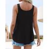 ZESICA Women’s Summer Eyelet Tank Tops Loose Trendy Scoop Neck Sleeveless Flowy Beach Vacation Shirts(Black)