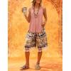 ZESICA Women’s Summer Eyelet Tank Tops Loose Trendy Scoop Neck Sleeveless Flowy Beach Vacation Shirts(Darkpink)