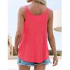 ZESICA Women’s Summer Eyelet Tank Tops Loose Trendy Scoop Neck Sleeveless Flowy Beach Vacation Shirts(Peach)