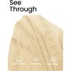 ZESICA Women’s Summer Eyelet Tank Tops Loose Trendy Scoop Neck Sleeveless Flowy Beach Vacation Shirts(Yellow)
