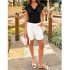 ZESICA Women’s Summer Short Sleeve Business Casual Tops 2026 Cowl Neck Knit Shirts Spring Work Dressy Blouses(Black)