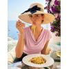ZESICA Women’s Summer Short Sleeve Business Casual Tops 2026 Cowl Neck Knit Shirts Spring Work Dressy Blouses(Pink)
