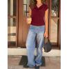 ZESICA Women’s Summer Short Sleeve Business Casual Tops 2026 Cowl Neck Knit Shirts Spring Work Dressy Blouses(Wine)