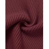ZESICA Women’s Summer Short Sleeve Ribbed Knit Slim Fit T Shirt 2026 Crewneck Basic Casual Color Block Tee Tops(Redwine)