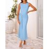 ZESICA Women’s Summer Sleeveless Bodycon Dress 2026 Crewneck Ruched Sexy Mesh Wedding Guest Cocktail Party Maxi Dresses(Sky)