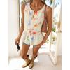 ZESICA Women’s Summer Sleeveless Gingham Tank Tops 2026 Crewneck Tie Front Top Loose Ruffle Peplum Babydoll Blouses(Apricot)
