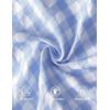 ZESICA Women’s Summer Sleeveless Gingham Tank Tops 2026 Crewneck Tie Front Top Loose Ruffle Peplum Babydoll Blouses(Lightblue)