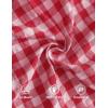 ZESICA Women’s Summer Sleeveless Gingham Tank Tops 2026 Crewneck Tie Front Top Loose Ruffle Peplum Babydoll Blouses(Red)