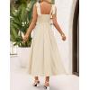 ZESICA Women’s Summer Spaghetti Strap Maxi Dress 2026 Tie Shoulder Square Neck Flowy Wedding Guest Party Beach Long Dresses(Apricot)