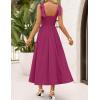 ZESICA Women’s Summer Spaghetti Strap Maxi Dress 2026 Tie Shoulder Square Neck Flowy Wedding Guest Party Beach Long Dresses(Eggplant)