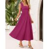 ZESICA Women’s Summer Spaghetti Strap Maxi Dress 2026 Tie Shoulder Square Neck Flowy Wedding Guest Party Beach Long Dresses(Eggplant)