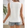 ZESICA Women’s Tie Front Sweater Vest Summer Print Sleeveless Knit Y2k Tank Tops 2026 Trendy Clothes Outfits(Ivory)