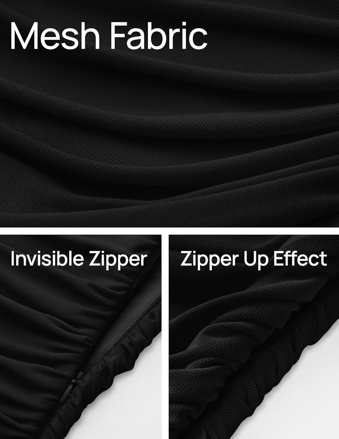 imageZESICA Womens 2026 Summer Ruched Bodycon Dress Sleeveless Backless Ruffle Mermaid Cocktail Wedding Party DressesDim