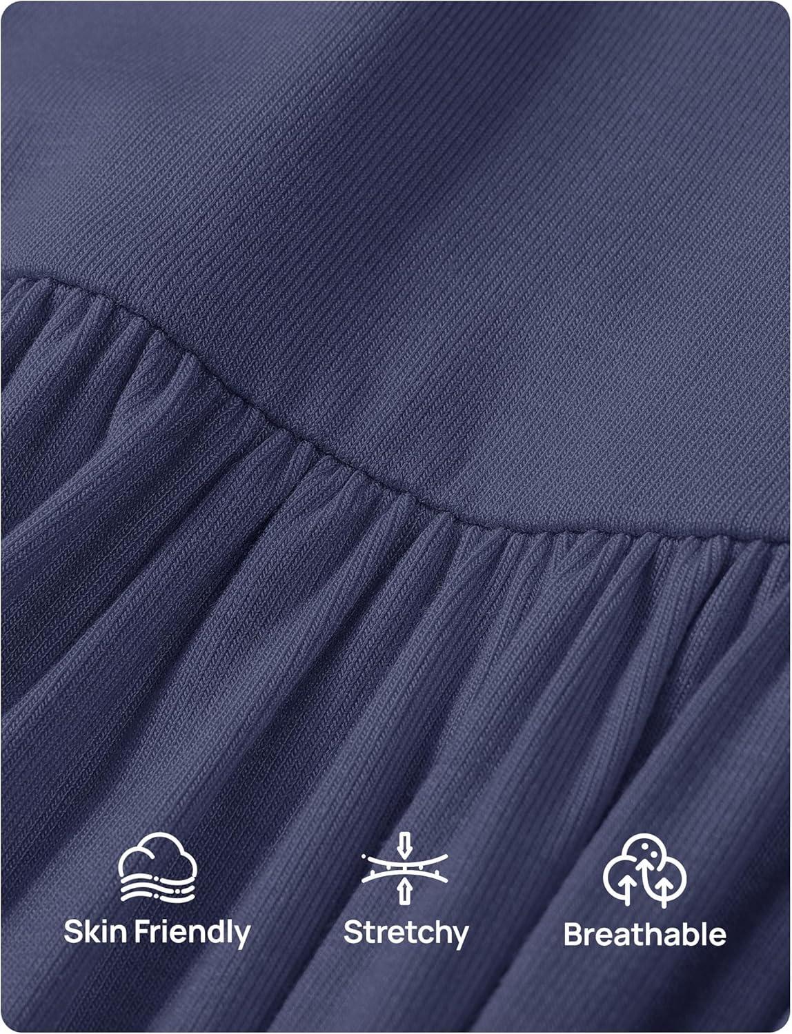 imageZESICA Womens Off The Shoulder Maxi Dress 2026 Summer Sleeveless Casual Slim Swing Pleated Formal Party DressesDusty Blue