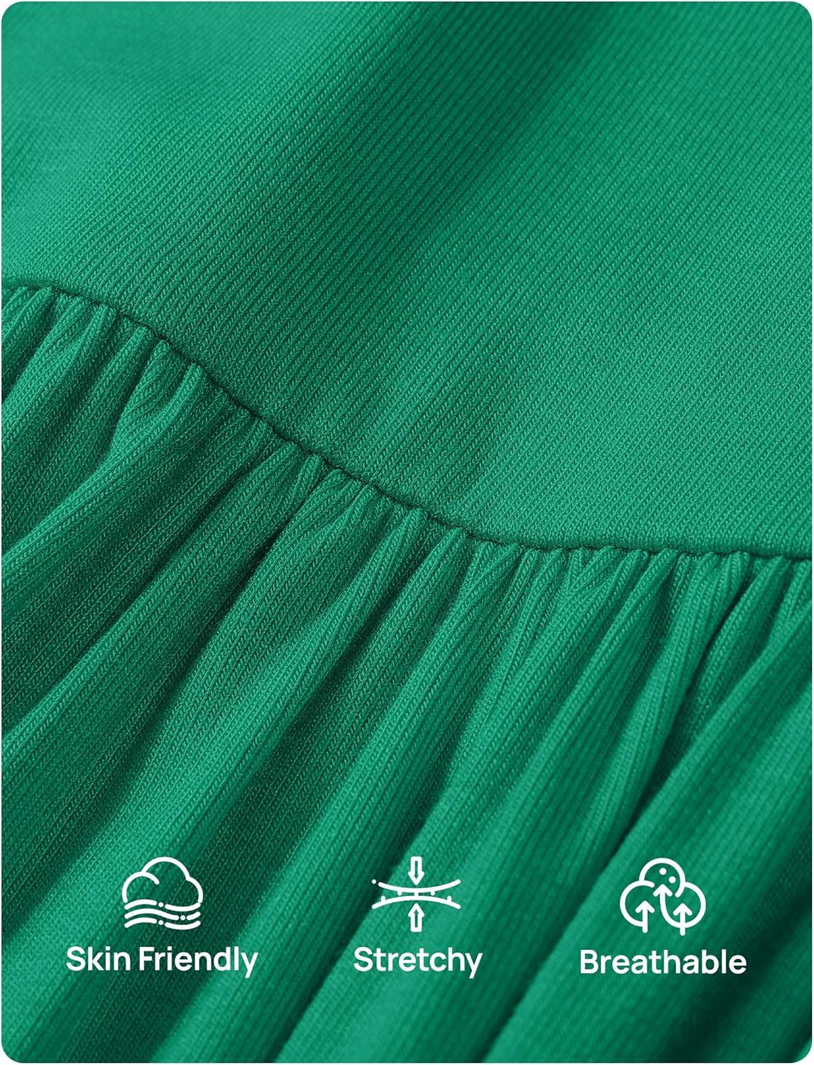 imageZESICA Womens Off The Shoulder Maxi Dress 2026 Summer Sleeveless Casual Slim Swing Pleated Formal Party DressesGreen