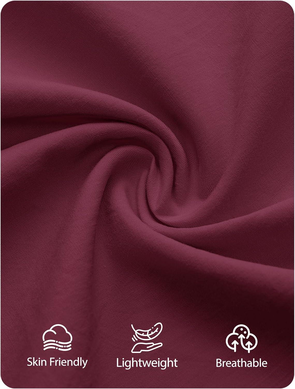 imageZESICA Womens Summer Button Down Midi Dress 2026 Short Sleeve A Line Belt Buiness Casual Shirt Dresses with PocketsFuchsia