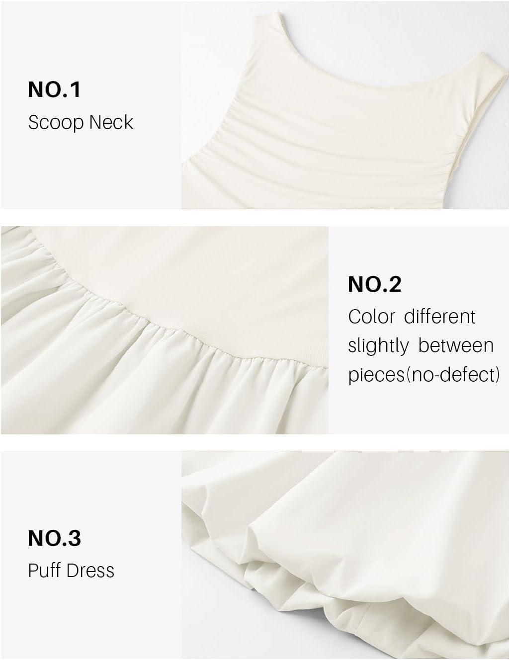 imageZESICA Womens Summer Sleeveless Bubble Mini Dress 2026 Boat Neck Ruched A Line Short Cocktail Party DressesWhite