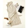 ZESICA Women’s 2026 Fashion Satin Sleeveless Halter Neck Tie Waist Wrap Bodycon Cocktail Party Mini Dress(Champagne)