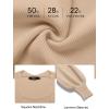 ZESICA Women’s 2026 Square Neck Ribbed Knit Dress Puff Long Sleeve Slim Fit Bodycon Fall Winter Pullover Sweater Dress(Lightkhaki)