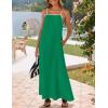 ZESICA Women’s 2026 Summer Boho Sleeveless Maxi Dress Spaghetti Straps Casual Flowy A Line Beach Party Long Dresses(Green)