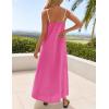 ZESICA Women’s 2026 Summer Boho Sleeveless Maxi Dress Spaghetti Straps Casual Flowy A Line Beach Party Long Dresses(Hot Pink)