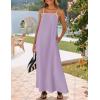 ZESICA Women’s 2026 Summer Boho Sleeveless Maxi Dress Spaghetti Straps Casual Flowy A Line Beach Party Long Dresses(Purple)