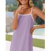 ZESICA Women’s 2026 Summer Boho Sleeveless Maxi Dress Spaghetti Straps Casual Flowy A Line Beach Party Long Dresses(Purple)