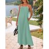 ZESICA Women’s 2026 Summer Boho Sleeveless Maxi Dress Spaghetti Straps Casual Flowy A Line Beach Party Long Dresses(Sage)