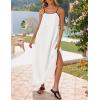 ZESICA Women’s 2026 Summer Boho Sleeveless Maxi Dress Spaghetti Straps Casual Flowy A Line Beach Party Long Dresses(White)