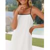 ZESICA Women’s 2026 Summer Boho Sleeveless Maxi Dress Spaghetti Straps Casual Flowy A Line Beach Party Long Dresses(White)